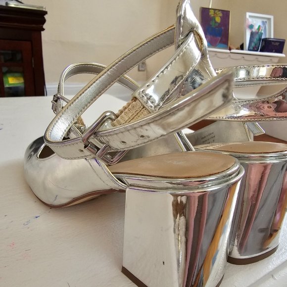 Super Gorgeous Siver Aldo Strappy Heels Size 8.5 - Picture 3 of 6